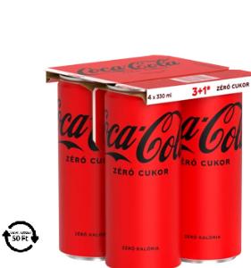 Coca-cola 0.33l can (4 db-os) zero drs